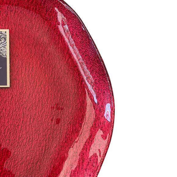 Artistic Accents Red Turkish Glass Charger Plate 13in Christmas Holiday New - Picture 6 of 10